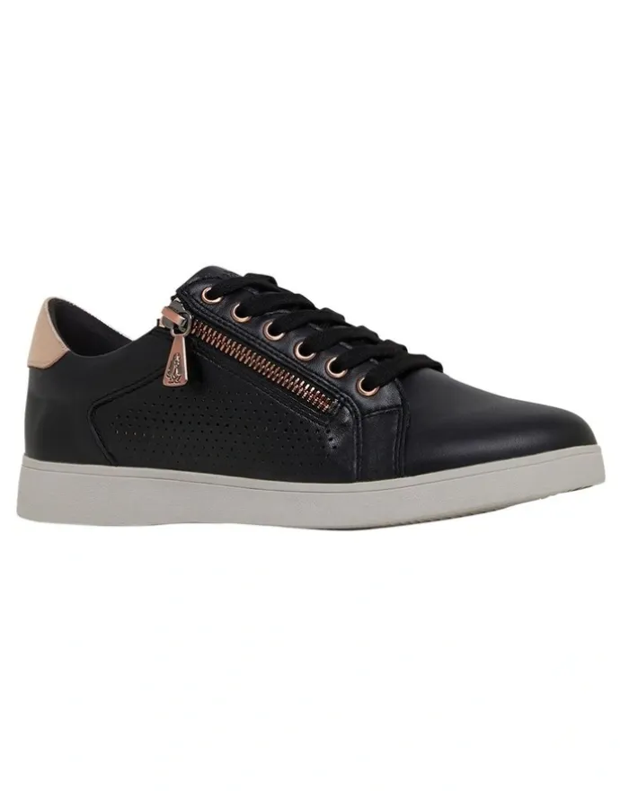Hush Puppies Mimosa Perf Sneaker in Black/Copper