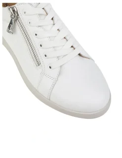 Hush Puppies Mimosa White Zip Up Sneaker in White