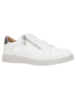 Hush Puppies Mimosa White Zip Up Sneaker in White