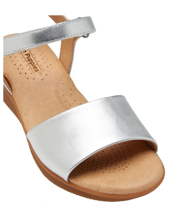 Hush Puppies Nigella PL Sandal in Silver Metallic