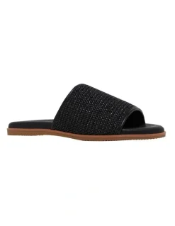 Hush Puppies Paradise Weave Sandal in Black Weave