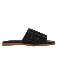 Hush Puppies Paradise Weave Sandal in Black Weave