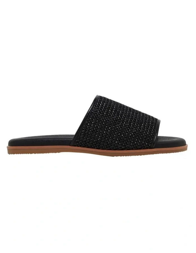 Hush Puppies Paradise Weave Sandal in Black Weave