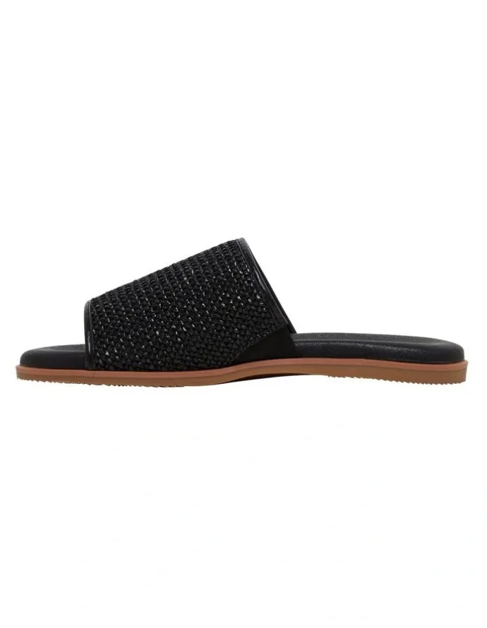 Hush Puppies Paradise Weave Sandal in Black Weave