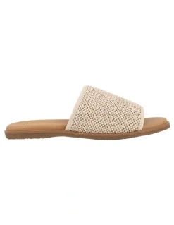 Hush Puppies Paradise Weave Sandal in Bone