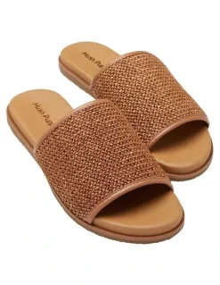 Hush Puppies Paradise Weave Sandal in Dark Tan Weave