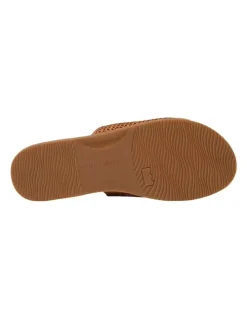 Hush Puppies Paradise Weave Sandal in Dark Tan Weave