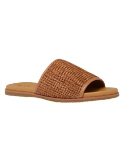 Hush Puppies Paradise Weave Sandal in Dark Tan Weave