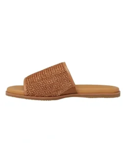 Hush Puppies Paradise Weave Sandal in Dark Tan Weave