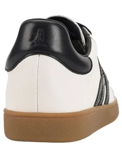 Hush Puppies Trackside Shoes in White/Black