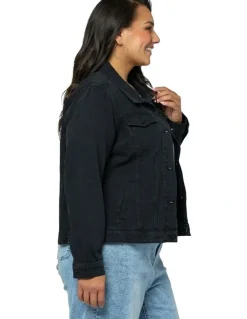 Indigo Tonic Denise Denim Jacket in Black