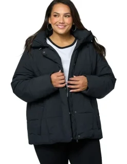 Indigo Tonic Gigi Puffer Jacket in black