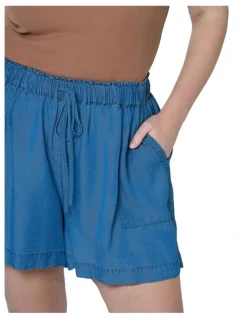 Indigo Tonic Jadie Chambray Shorts in Blue