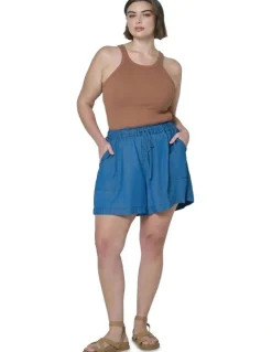 Indigo Tonic Jadie Chambray Shorts in Blue