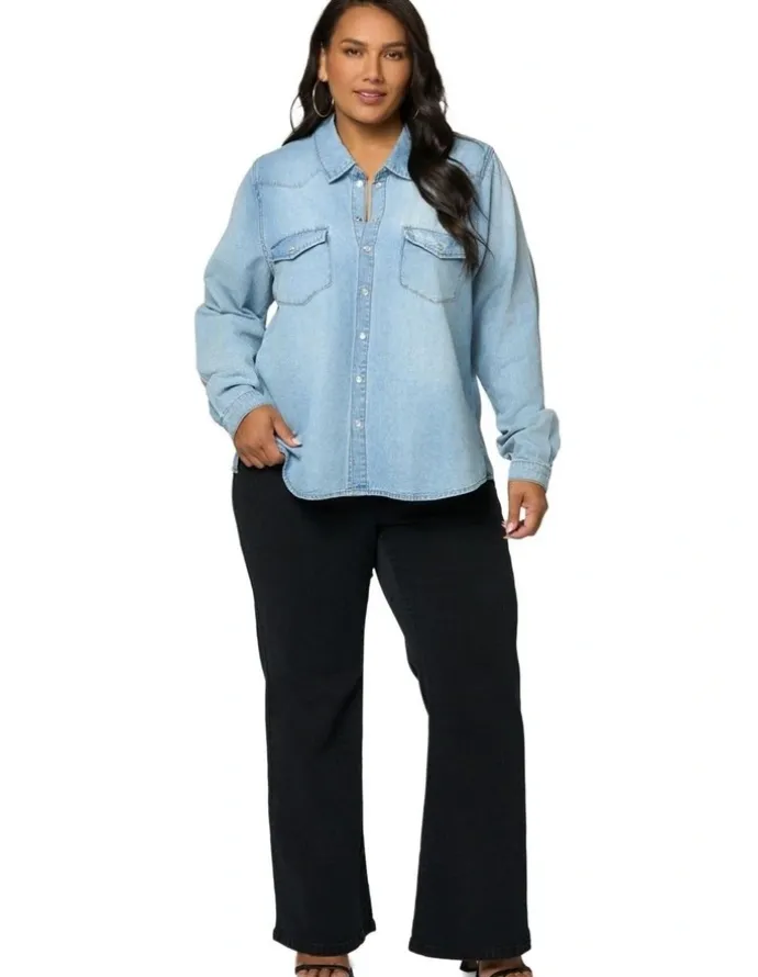 Indigo Tonic Lyric Denim Shirt in Blue