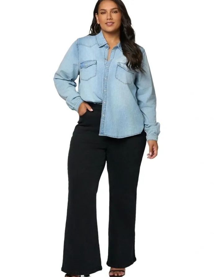 Indigo Tonic Lyric Denim Shirt in Blue