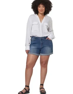 Indigo Tonic Molly Boyfriend Short in Denim