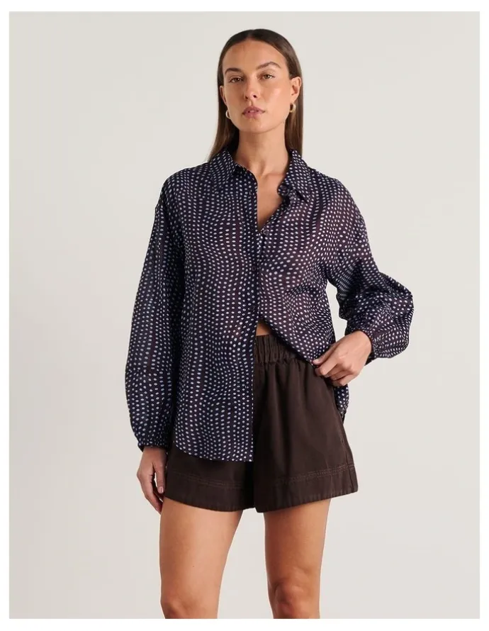 JAG Ania Spot Long Sleeve Shirt
