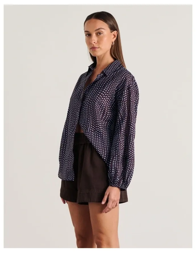 JAG Ania Spot Long Sleeve Shirt
