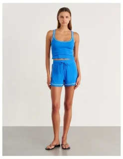 JAG Celina Blanket Stitch Short in Bright Blue