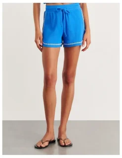 JAG Celina Blanket Stitch Short in Bright Blue