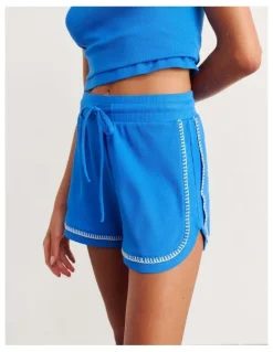 JAG Celina Blanket Stitch Short in Bright Blue