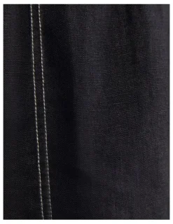 JAG Gigi Linen Pull On Shorts in Black