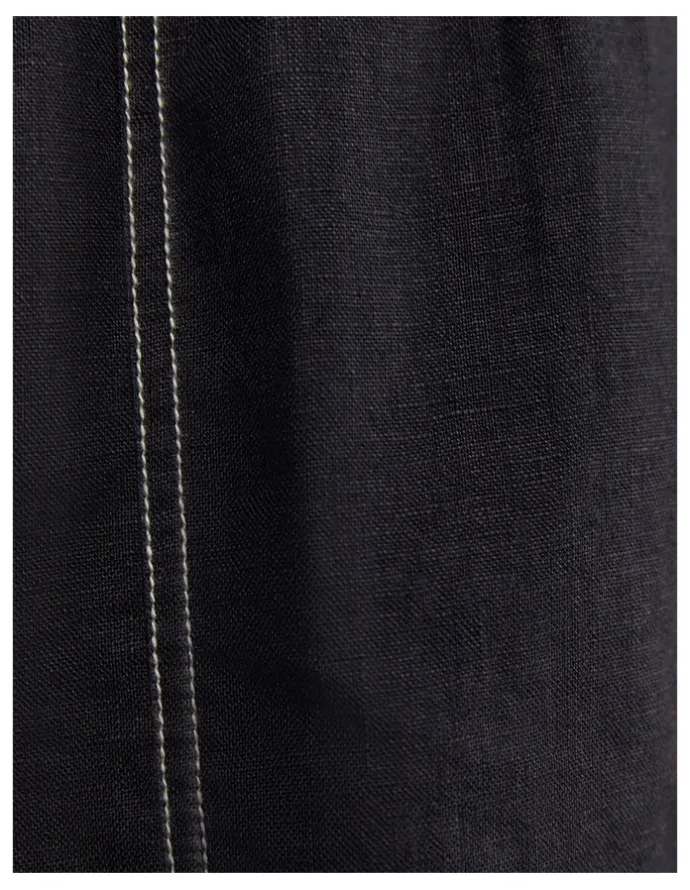 JAG Gigi Linen Pull On Shorts in Black