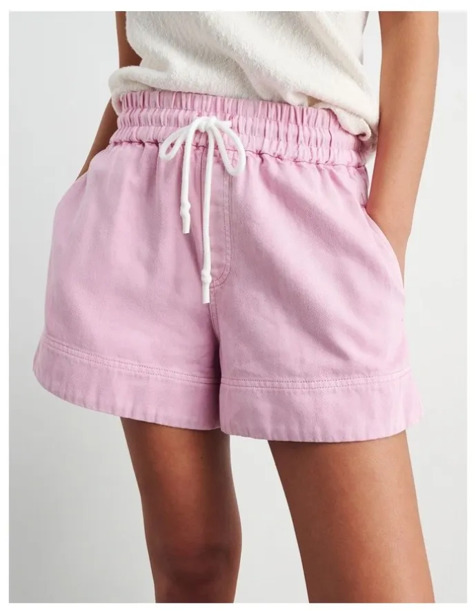 JAG Loe Denim Pull On Short in Pink