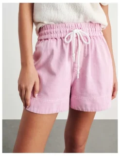 JAG Loe Denim Pull On Short in Pink