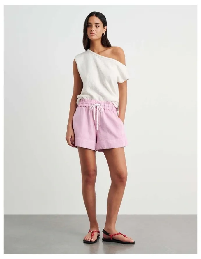 JAG Loe Denim Pull On Short in Pink