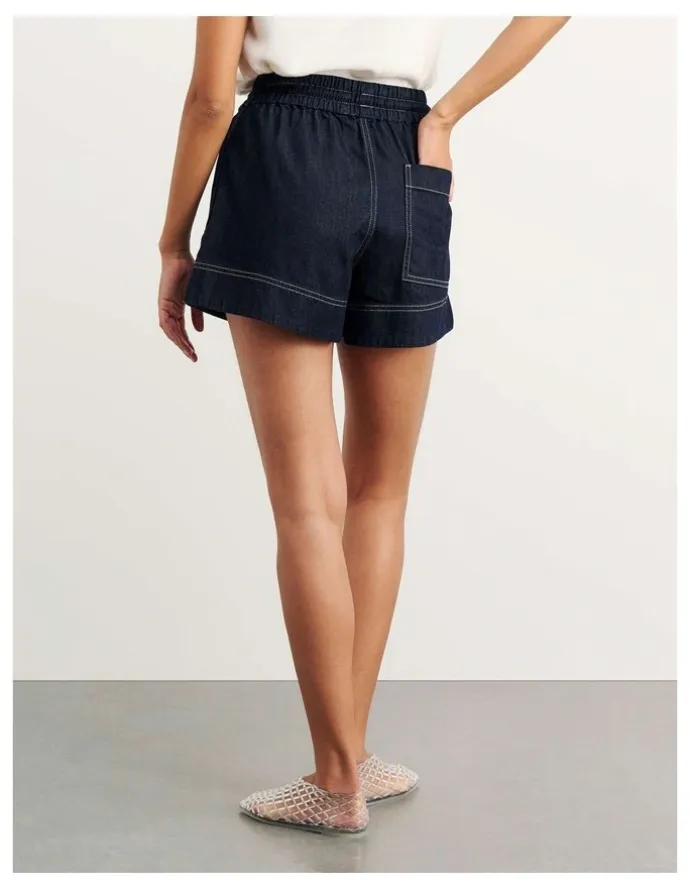 JAG Loe Denim Pull On Short in Raw Wash