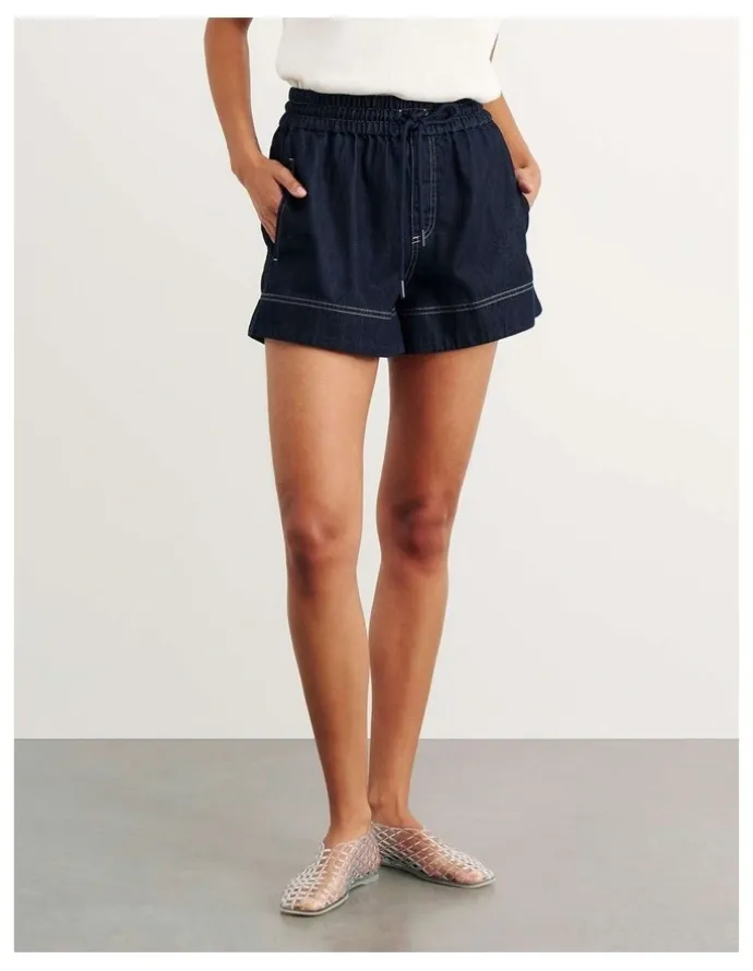 JAG Loe Denim Pull On Short in Raw Wash