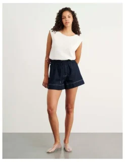 JAG Loe Denim Pull On Short in Raw Wash