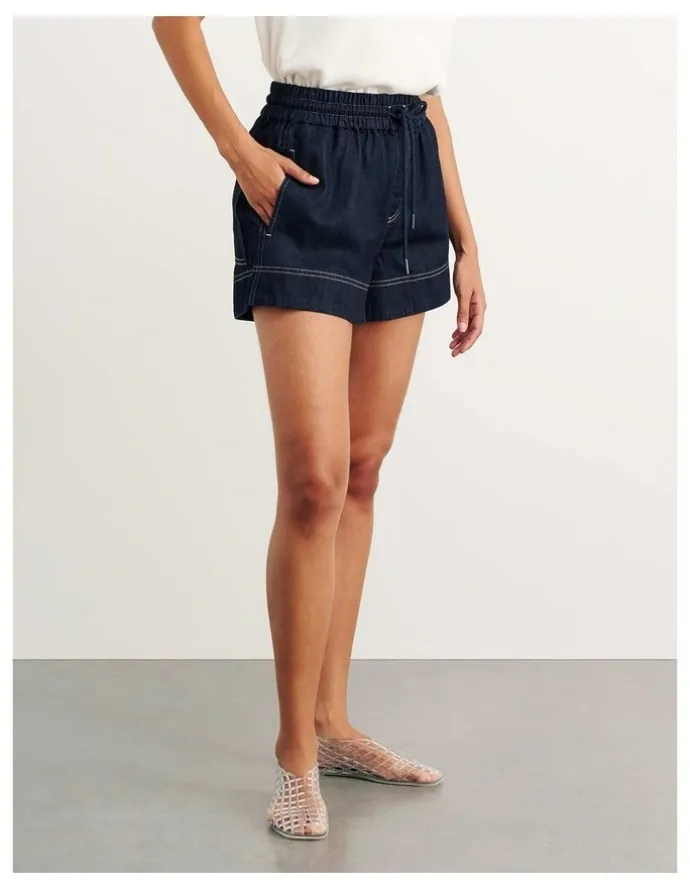 JAG Loe Denim Pull On Short in Raw Wash