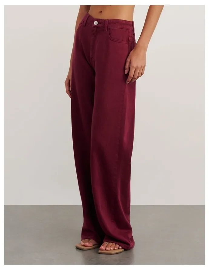 JAG Loe Mid Rise Straight Jean in Wine