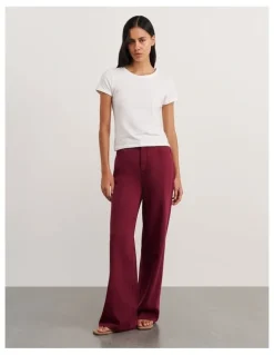 JAG Loe Mid Rise Straight Jean in Wine