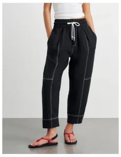 JAG Sabine Linen Pull On Pant in Black