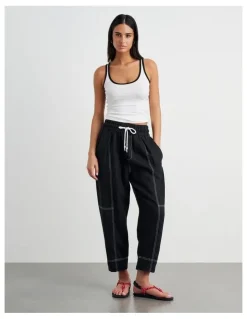 JAG Sabine Linen Pull On Pant in Black
