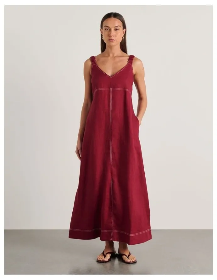 JAG Sara Linen Midi Dress