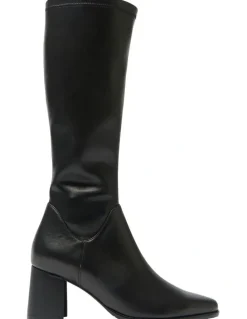 Jane Debster Altona Knee Boots in Black Leather