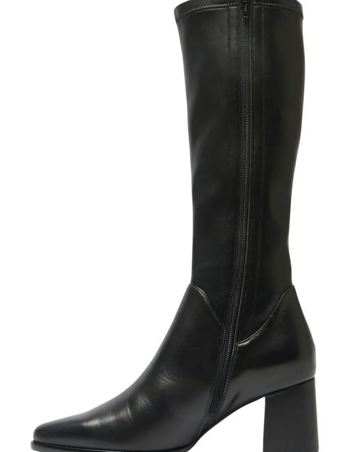 Jane Debster Altona Knee Boots in Black Leather
