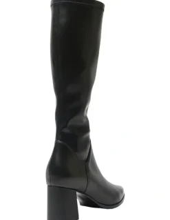 Jane Debster Altona Knee Boots in Black Leather