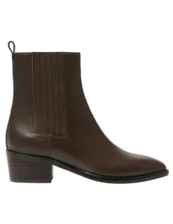 Jane Debster Ambrose Boots in Chocolate Leather
