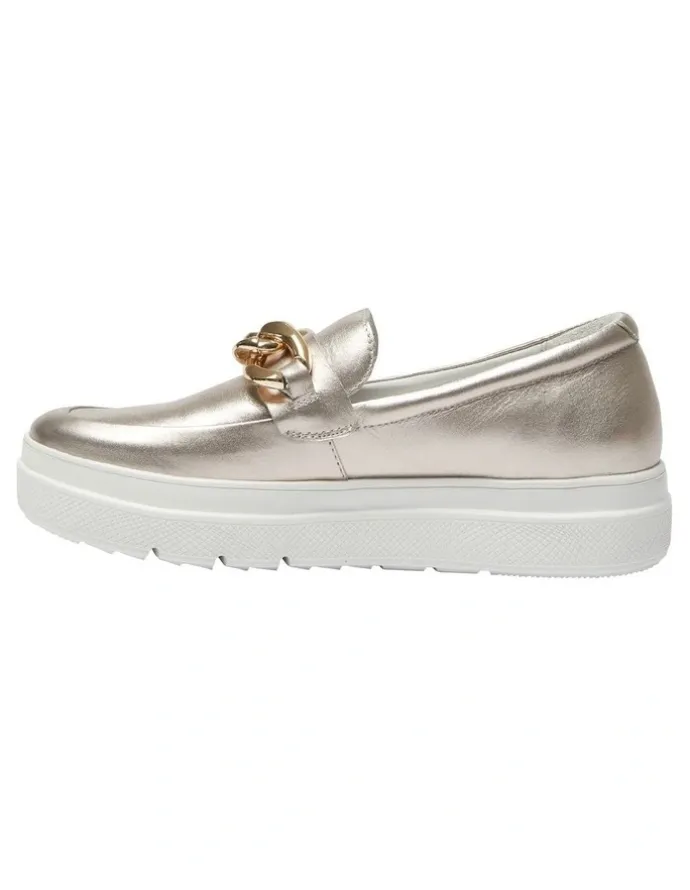 Jane Debster Bates Sneakers in Soft Gold Metallic