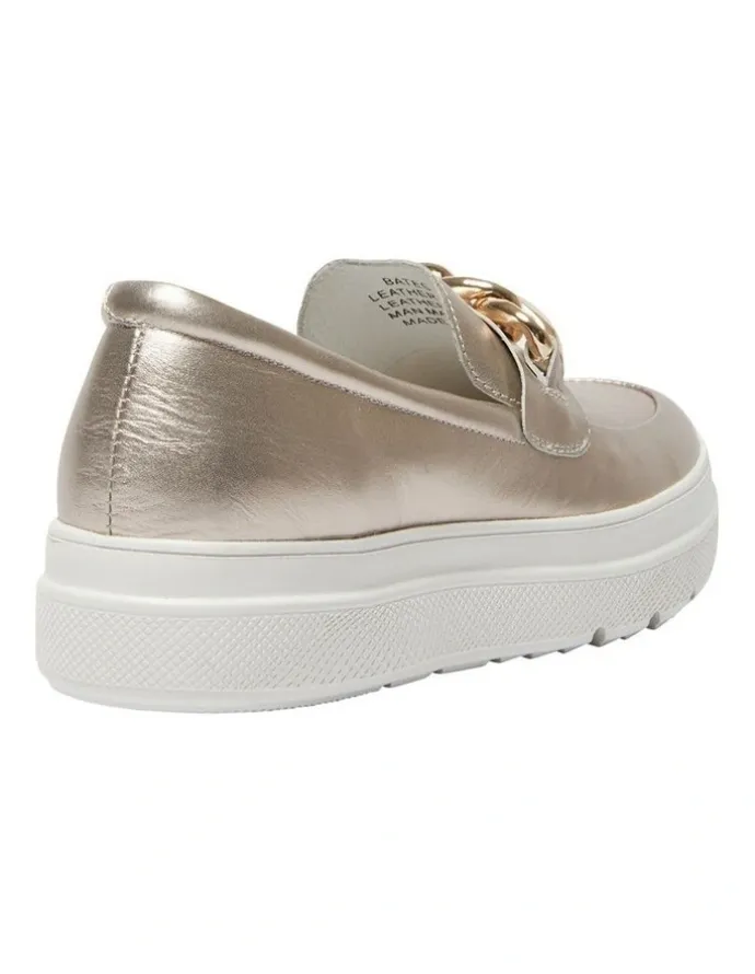 Jane Debster Bates Sneakers in Soft Gold Metallic