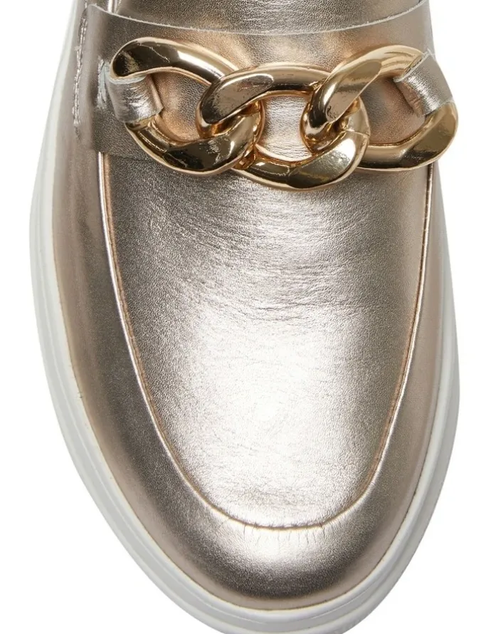 Jane Debster Bates Sneakers in Soft Gold Metallic