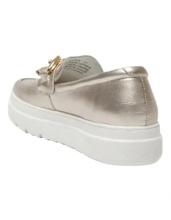 Jane Debster Bates Sneakers in Soft Gold Metallic