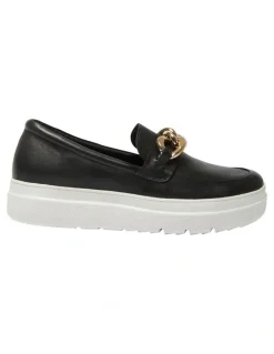Jane Debster Bates Sneaker in Black Leather