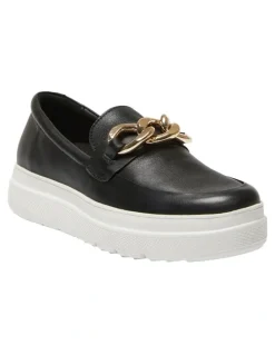 Jane Debster Bates Sneaker in Black Leather